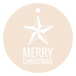 Star christmas die cut label PNG Design