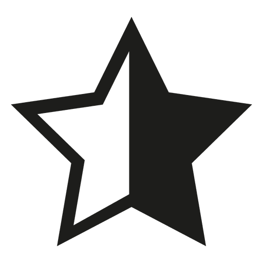 Star icon silhouette PNG Design