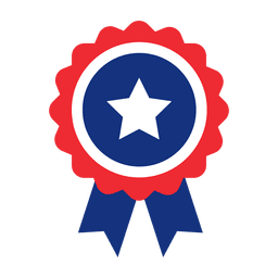 Distintivo dos EUA da fita da estrela Desenho PNG