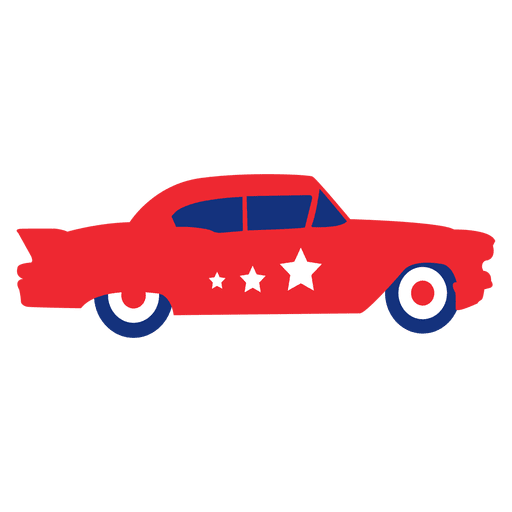 Bandeira do carro de EUA e estrelas Desenho PNG