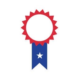 Distintivo de bandeira estrela EUA Desenho PNG