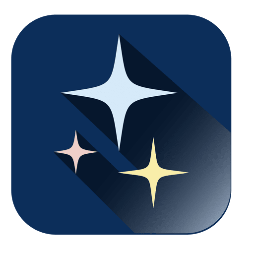 Stars blue square icon PNG Design