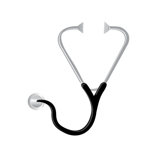 Flache medizinische Ikone des Stetheskops PNG-Design