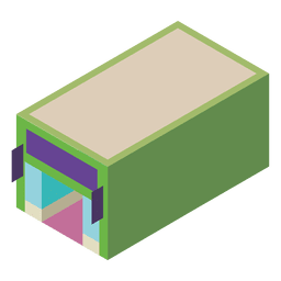 Ícone isométrico do edifício da loja Desenho PNG