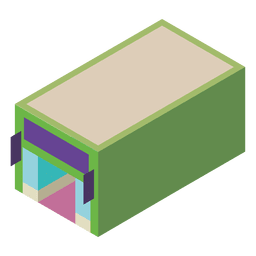 Store building isometric icon PNG Design