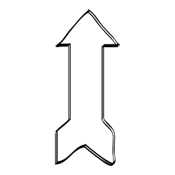 Straight ribbon arrow drawing PNG Design