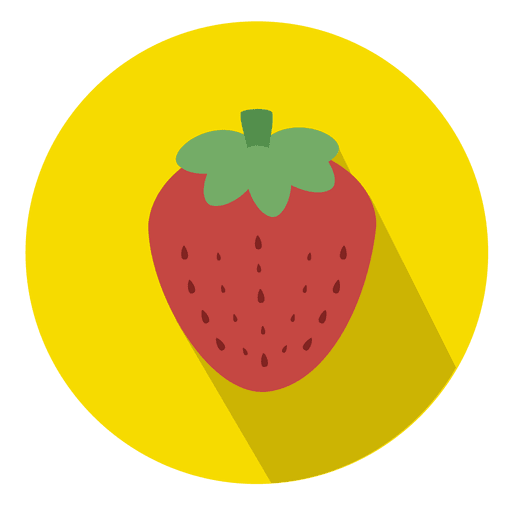 Icono de c?rculo de fruta fresa Diseño PNG