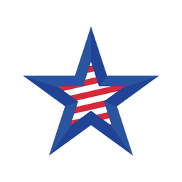 Estrela listrada azul Desenho PNG