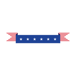 Cinta de bandera de Estados Unidos doblada a rayas Diseño PNG
