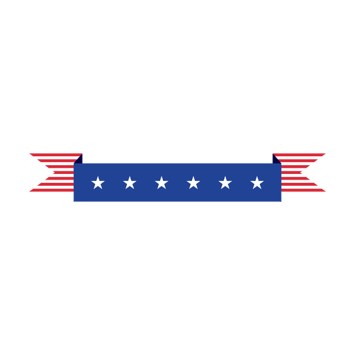 Stripy gefaltetes USA-Flaggenband PNG-Design