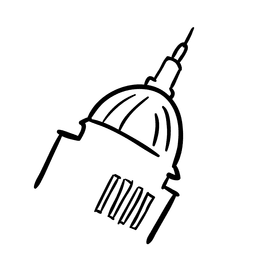 Taj mahal hand drawn monument PNG Design
