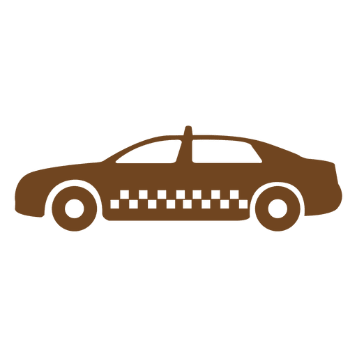 Taxisymbolschattenbild PNG-Design