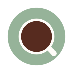 Coffee plate cup icon PNG Design