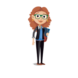 Caricatura de profissão de professor. Desenho PNG