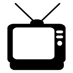 Flaches Fernsehsymbol PNG-Design