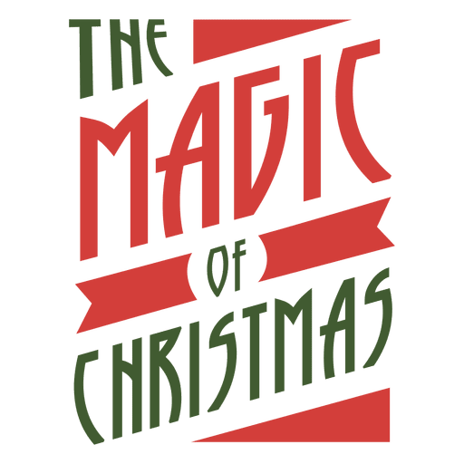 The magif of christmas typographic seal PNG Design