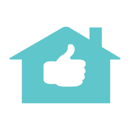 Thumbs up house icon PNG Design