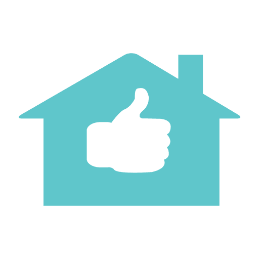 Thumbs up house icon PNG Design