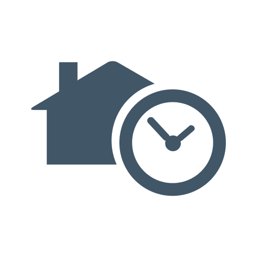Timer house flat icon