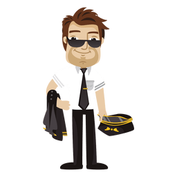 Tired Pilot Cartoon Profession PNG & SVG Design For T-Shirts Tired Pilot Cartoon Profession PNG & SVG Design For T-Shirts