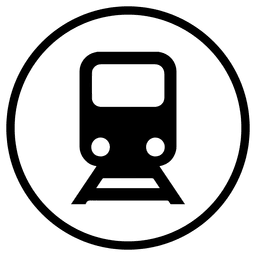Ícone de rodada de viagem de trem Desenho PNG