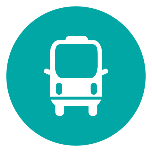 Travel bus circle icon
