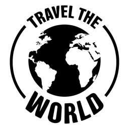 Travel the world emblem PNG Design