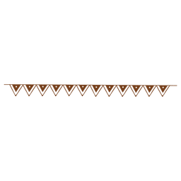 Ornamento de borda de ponto em triângulo Desenho PNG