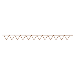 Triangle folds line border PNG Design