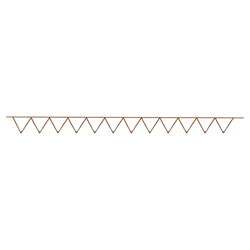Dreieck faltet Linienrand PNG-Design