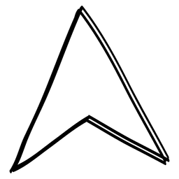Cursor de seta de linha triangular Desenho PNG Transparent PNG
