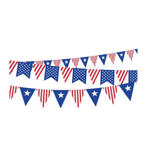 Triangle ribbon usa buntings PNG Design
