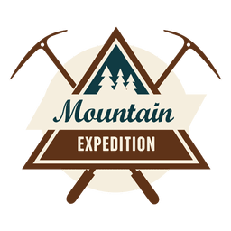 Insignia de expedición de montaña triangular
