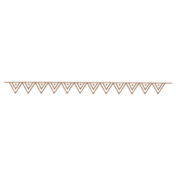 Padrão de borda de pontos de triângulos Desenho PNG
