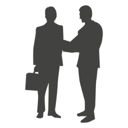 Dos hombres de negocios hablando silueta Diseño PNG