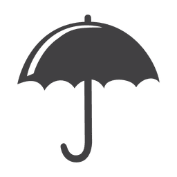 Flache Regenschirmikone PNG-Design
