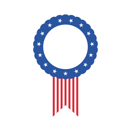 Etiqueta oval com bandeira dos EUA