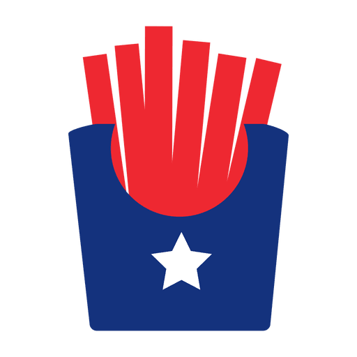 Bandera de Estados Unidos imprimir papas fritas Diseño PNG