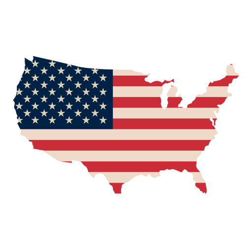 USA-Flagge drucken Karte