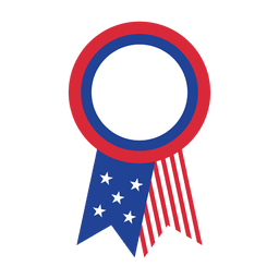 Insignia de cinta de bandera de Estados Unidos Diseño PNG