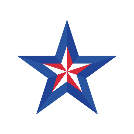 Estrela da bandeira dos EUA Desenho PNG