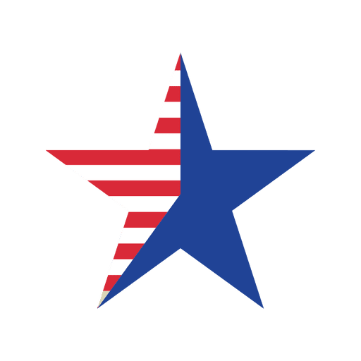 Icono de estrella de bandera de Estados Unidos Diseño PNG