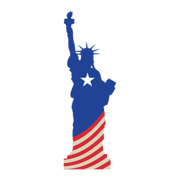 Usa flag statue of liberty Transparent PNG