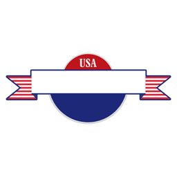 Insignia de círculo de cinta de estados unidos Diseño PNG