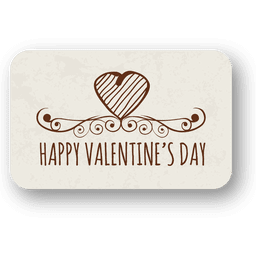Insignia adornada del corazón del día de san valentín Diseño PNG