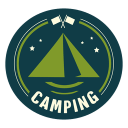 Vintage Camping abgerundete Dichtung PNG-Design