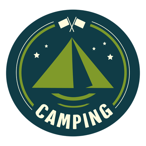 Vintage Camping abgerundete Dichtung PNG-Design