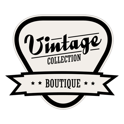 Vintage Kollektion Boutique-Label PNG-Design