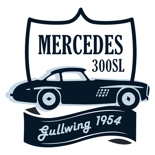 Vintage mercedes badge PNG Design