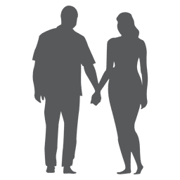 Walking lover silhouette PNG Design